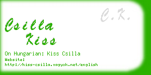 csilla kiss business card